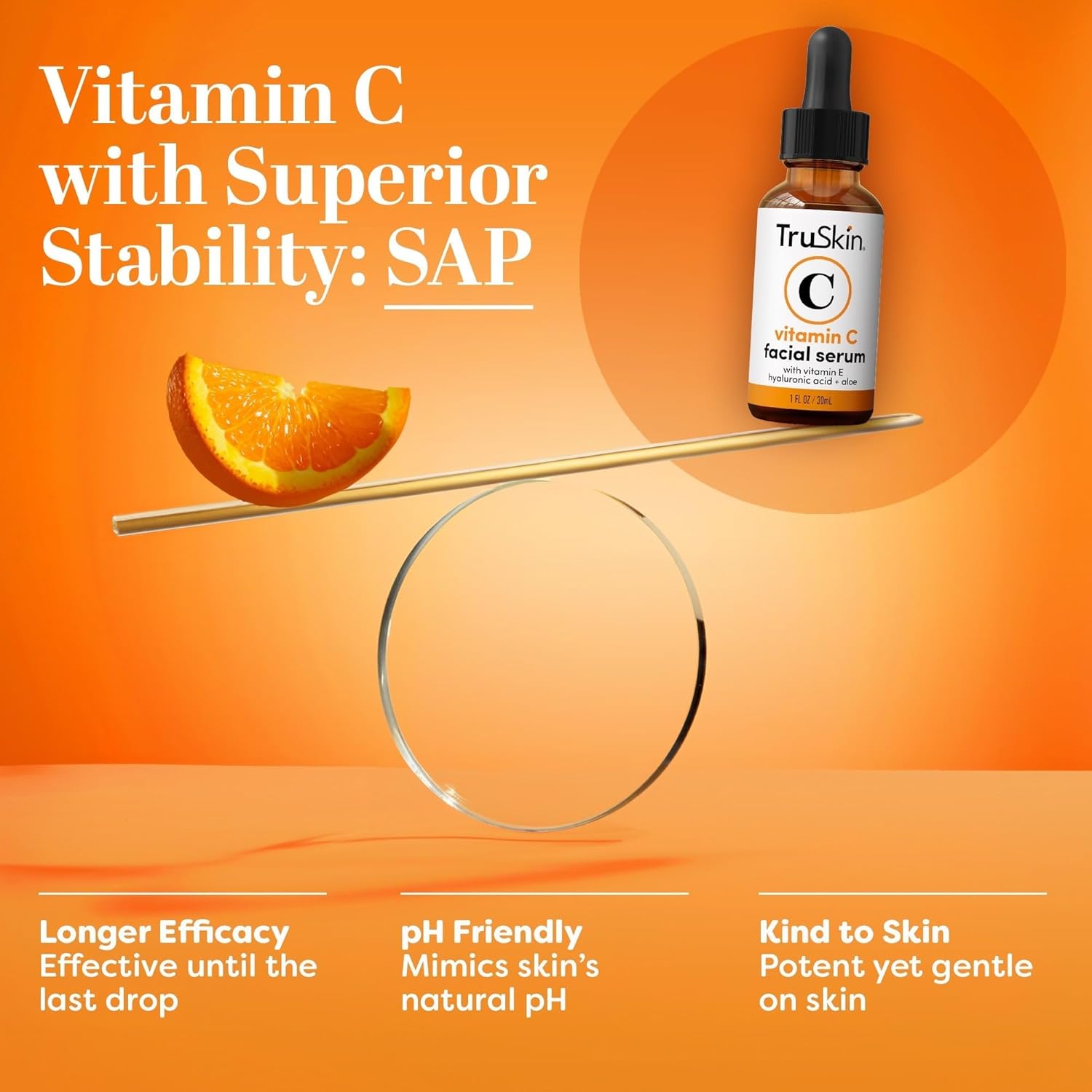 TruSkin Vitamin C Serum for Face – Anti Aging Face Serum with Hyaluronic Acid & Vitamin E – Brightening Formula for Improving Appearance of Dark Spots, Fine Lines & Wrinkles – All Skin Types, 2 Fl Oz - Image 5