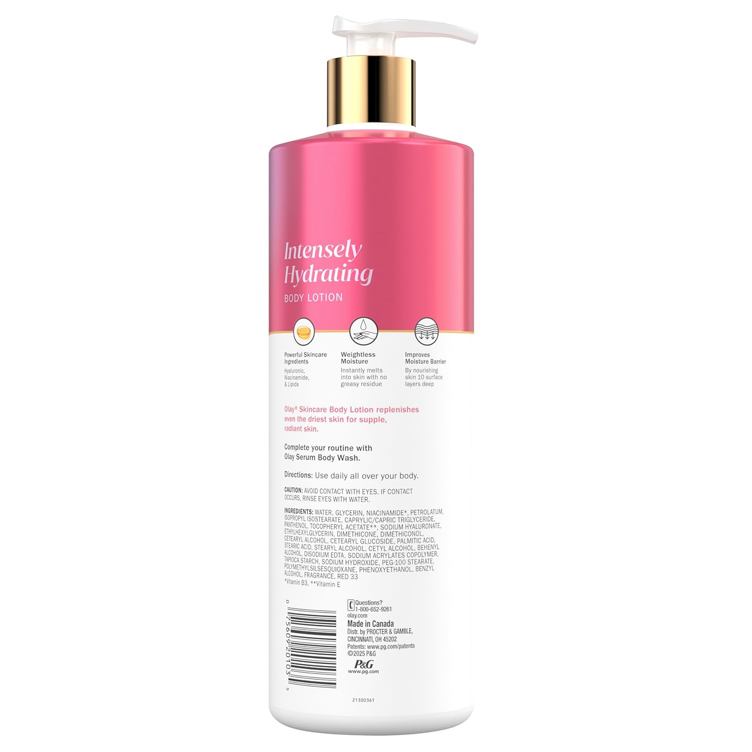 Olay Body Lotion for Women, Nourishing with Hyaluronic Acid Serum, Visibly Soften & Smooth Skin, 24hr Moisture & Hydration, Fast Absorbing Formula, Vitamin B3 Complex, For All Skin Types, 17 fl oz - Image 12