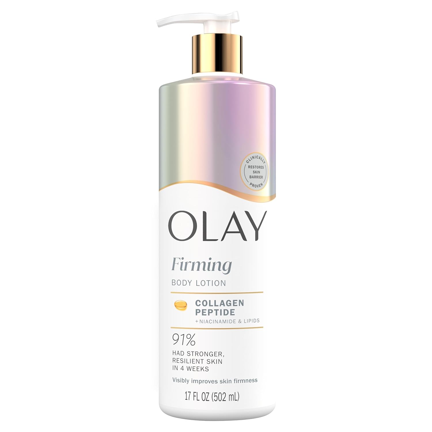 Olay Body Lotion for Women, Firming with Collagen Peptides Serum, Visibly Firmer Skin, 24hr Moisture & Hydration, Fast Absorbing Formula, Vitamin B3 Complex, For All Skin Types, 17 fl oz - Image 2